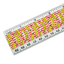 Bold Bananas Pattern 12 Inch Standard and Metric Plastic Ruler