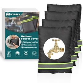 Thicken Outdoor Faucet Covers for Winter Freeze Protection, 4 Pack 7" W x 9" H Spigot Covers Winter Insulated, Water Faucet Covers for Outside Faucet Socks with 420D Waterproof Oxford
