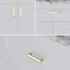 ROMATEE 10 Pack 3.75 Inch(96mm) Brushed Brass Cabinet Pull Brushed