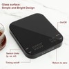 Coffee Scale with Timer, Kitchen, Digital, Rechargeable, Glass Mirror Design,