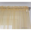NIM Textile Elegant Sheer Voile Curtains Panels, Rod Pocket Top,