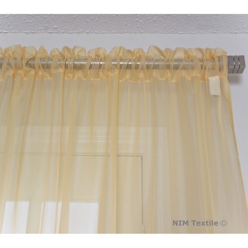 NIM Textile Elegant Sheer Voile Curtains Panels, Rod Pocket Top,