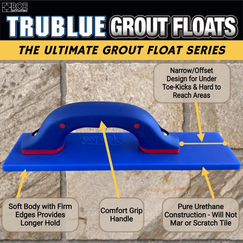 TruBlue Urethane Grout Float for Tile, Soft and Flexible Tile