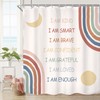 Imirell Kids Boho Rainbow Inspirational Quotes Shower Curtain 60Wx72H Inches