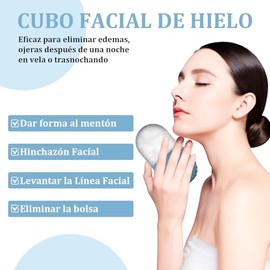 Rodillo de Hielo para la Cara, Rodillo Facial Hielo, Agarre Antideslizante Rodillos de Hielo para Cara, Silicona Duradera Molde Hielo Facial para Bell