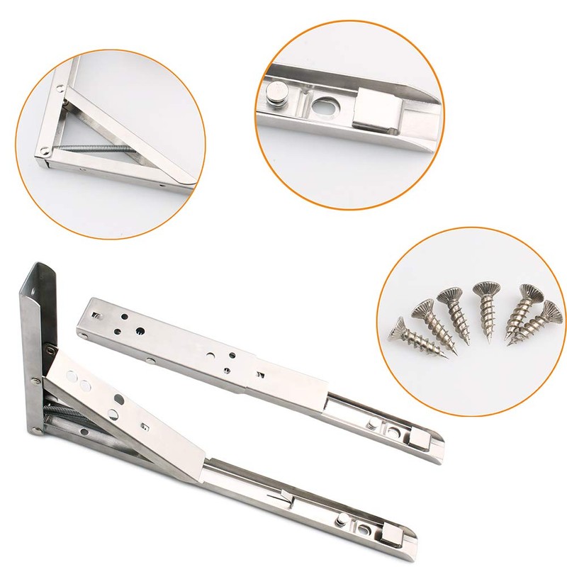 Tiberham Heavy Duty Folding Console, Pack of 2, Wall Mounting,