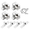 sourcing map 4Pcs Cabinet Latch Double Roller Catch, Lock Stop