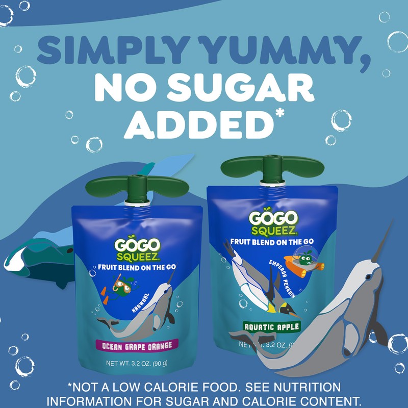 GoGo squeeZ No Sugar Added Applesauce and Fruit Puree Underwater