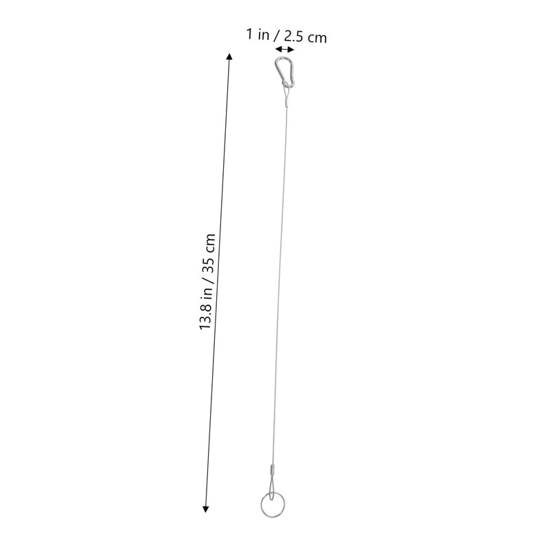 ULTECHNOVO 6-Pack Stainless Steel Tethers Wire-Rope Lanyard Safety Rope for
