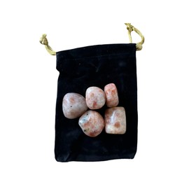 5 Natural Sunstones - 5 Polished Crystals with Energy Properties, Polished Sunstone (Sunstone, 5 Pieces)