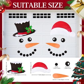 22 Pcs Magnet Merry Christmas Decorations, Garage Door Decor, Reflective Magnets Snowman Decor Stickers Car Magnet Decor Refrigerator Decal for Fridge Home Xmas Holiday