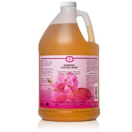 Carolina Almond Castile Soap Liquid – Skin-Softening Olive Oil Soap Organic Body Wash – Pure Castile Soap Almond Liquid Soap – Vegan Castille Soap Liquid (Almond, 1 gallon)