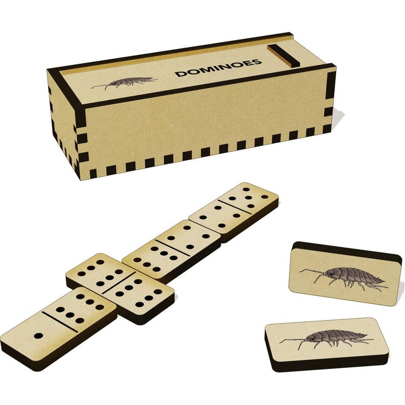 Azeeda 'Woodlouse' Domino Set & Box (DM00031714)