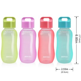 JILIGUALA 2 Pack Plastic Coffee Cup Water Bottle Sports Water Bottle Cup for Milk Coffee Tea Juice Size 350ml Blue and Green