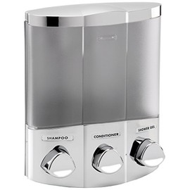 Better Living Products 76344-1 Euro Series TRIO 3-Chamber Soap and Shower Dispenser, Chrome