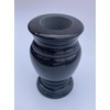 Turned Granite Vase Polished (5.5"x9") Black