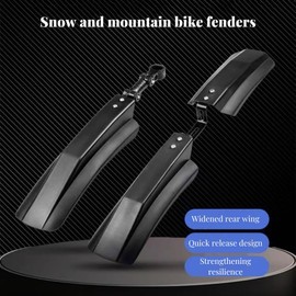 Fat Bike Fenders Snow Bike Fat Tire Mountain Bike Front and Rear Fenders Kit Suitable for 20''×4.0 and 26''×4.0 fat bikes