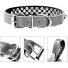 Pimaodog Spiked Studded Dog Collar, Genuine Leather Dog Collar, Adjustable
