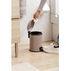 TATAY Bathroom Trash Bin with Stainless Steel Pedal, 3L Capacity,