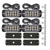 4PCS 12 Strobe LED White Light+Yellow Light Hazard Beacon Emergency