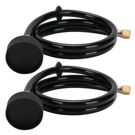 LukLoy 2 Pack UPC Certified Salon Shampoo Bowl Sprayer Head with Black Rubber Hose, Professional Salon Sink Replacement Part for Salon Barber Shop Spa, 1/4" Thread