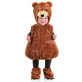 UNDERWRAPS Kid's Toddler's Teddy Bear Belly Babies Costume Childrens Costume, Brown, Small