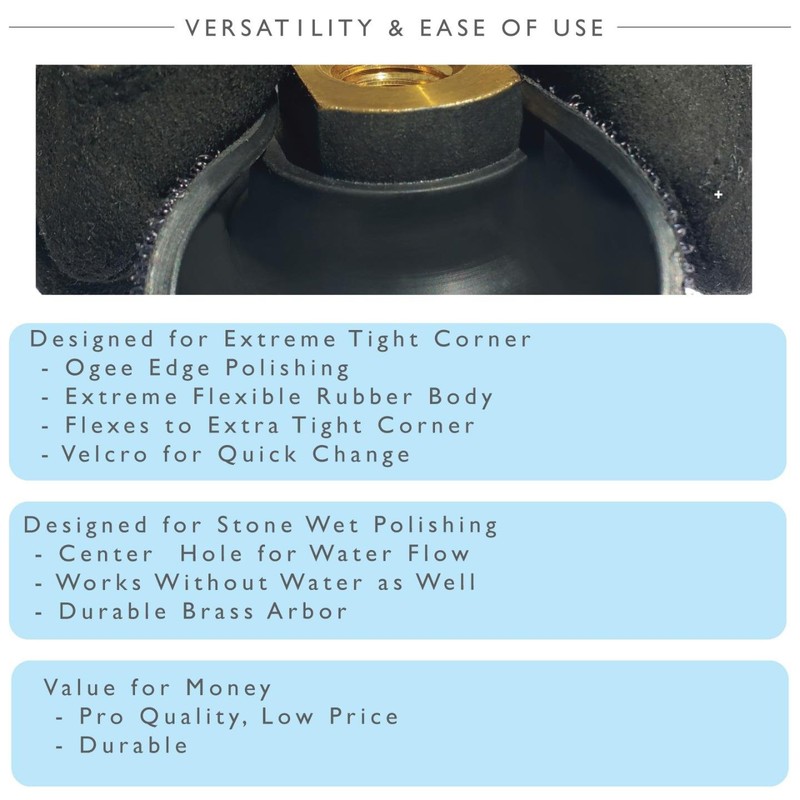 Stadea RBP103K 4" Rubber Backing Pad Extremely Flexible with Hook