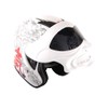 1Storm Motorcycle Open Face Fiber Glass Dual Visor Helmet Scooter