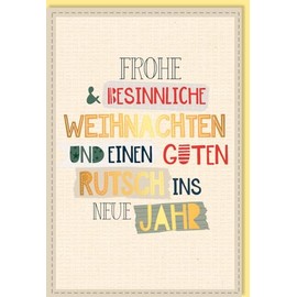 Skorpion Weihnachtskarte Schriftkarte, Zuckerrohrpapier, mit Goldfolie - mit Umschlag