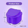 Denture Soaking Cup Dental Retainer Case Cleaning with Strainer Basket,