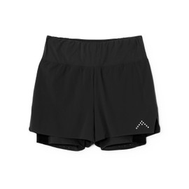 Rab Women's Talus 2-in-1 Shorts - Quick-Drying Shorts with Built-in Liner for Trail Running & Hiking - Ebony - 12