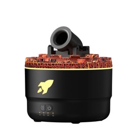 Cannon Diffusor, Fireplace Diffuser, USB Fragrance Diffuser Essential Oil Aromatherapy Machine with Color LED Light Cool Mist Humidifier for Home Room (Black)