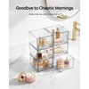 Vtopmart 12 Pack Small Clear Stackable Storage Drawers