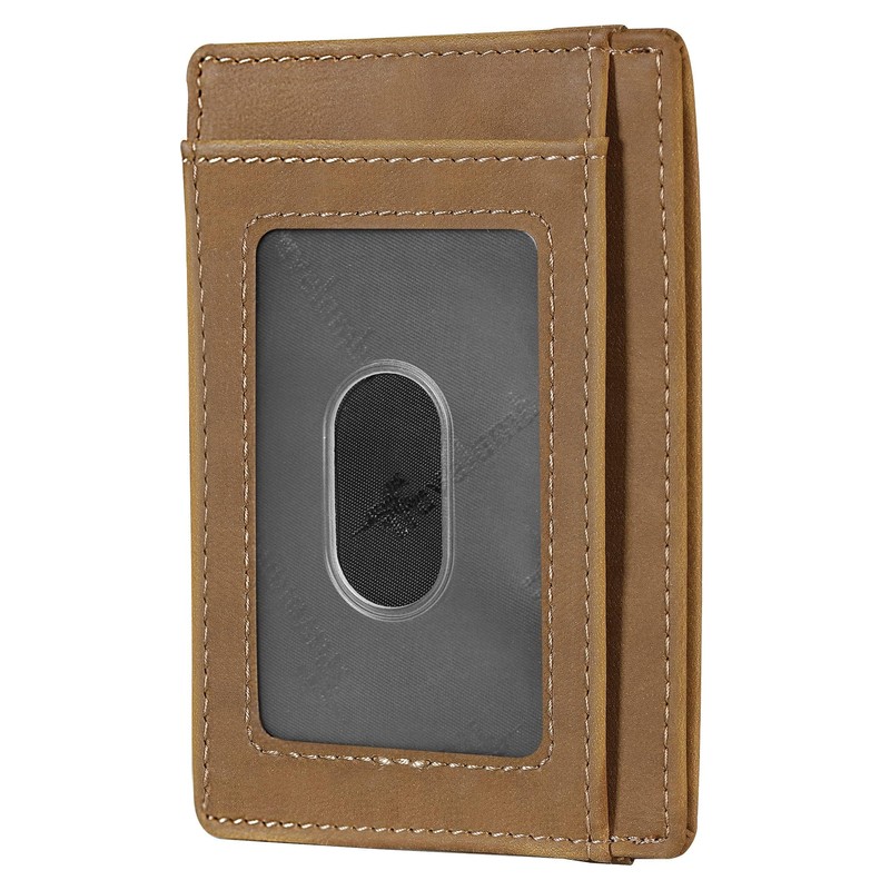 Travelambo Travelambo Slim Wallet Front Pocket Minimalist Leather RFID Blocking