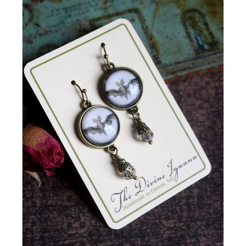 Victorian Bat Earrings