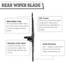 HODEE (Pack of 2) Rear Wiper Blade Set Replacement for