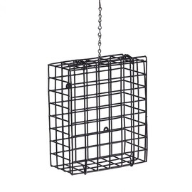 Birds Choice Suet Cage Feeder, Holds 1 Suet Cake | Hanging Bird Suet Feeder for Woodpeckers, Jays, Nuthatches | Vinyl Coated Grids | Sturdy for Garden, Backyard, Outdoor | 4.75" L x 1.625" W x 6" H