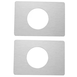 OZXNO 2pcs Door Knob Reinforcement Plate Door Handle Fixing Cover Filler Repair Backplate Stainless Steel Door Hole Deadbolt Cover Plate (Silver)