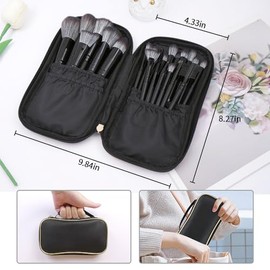 MAGEFY Brochas para Maquillaje con Estuche 22 Piezas Alta Calidad Sintético Brochas Maquillaje Sombra de Ojos en Polvo para Base de Maquillaje -Negro
