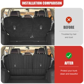 Utiiy Cargo Liner Fit for 2023-2024 2025 Honda CRV Hybrid Accessories, Cargo Mat TPE Seat Back Cover Trunk Mat for Honda CR-V Accessories(Fit Upper Deck, Seat Back Cover)