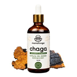Chaga (Inonotus Obliquus) - Extracto Líquido de Abedul Silvestre | Tintura de Doble Extracción | Apoyo Nutricional para la Vitalidad y el Bienestar General | 100% Cuerpo Fructífero | 30ML