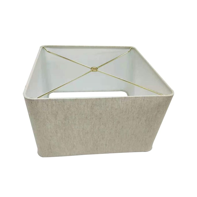 16x16x10 Rounded Corner Premiere Hardback Shallow Square Drum Lampshade Textured