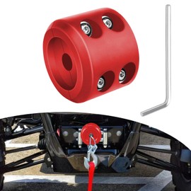 HQRNYP Winch Stopper for ATV UTV Truck SUV, Winch Cable Hook Stopper for Synthetic Rope, Rubber Rope Line Saver, Bump Shock Saver Dampener with Stainless Steel Screw and Nut, Allen Wrench