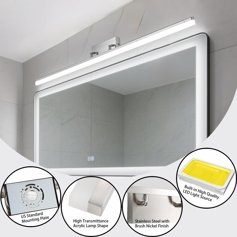 SOGOTING 48in LED Vanity Light, Dimmable 46W 3000K-5000K 5CCT Modern