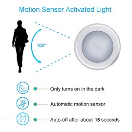 Motion Sensor Light Indoor, Magnetic Cordless Battery Powered LED Night Light Safe Lights Stair Closet Lights Under-Cabinet Lighting Stick-Anywhere Lamp for Home Kitchen Hallway Cabinet Bathroom