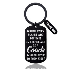 Coach Thank You Gift Keychain for Men Soccer Football Coach Leaving Gifts for Trainer Birthday Presents for Cheer Coaches Thank You Gifts for Volleyball Hockey Coaches Appreciation Gift from Team