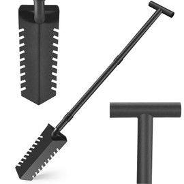 40" Metal Detecting Shovel Digging Tool, T-Handle Metal Detector Shovels, Root Slayer Shovel for Landscapers Lawn Gardeners Relic & Gold Prospecting