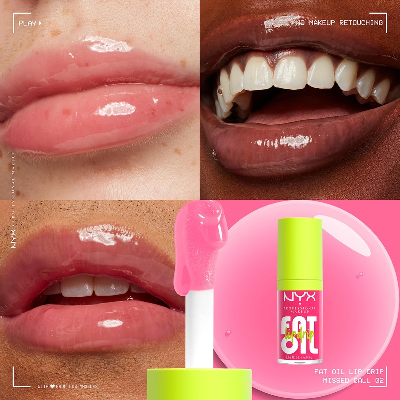 NYX Professional Makeup Moisturising Lip Gloss, Intense Shine, With Thick