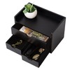 Rustic Distressed white 3-Tier Wood Desk Organizer with 3 Drawers