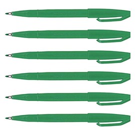 Pentel Sign Pen S 520 Felt Pens Pack of 6, Green